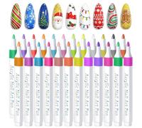 24 Colors Complete Nail Art Pens Kit, All-in-One for Drawing Painting, Quick-Dry Waterproof Nail Polish Pens, 10-Second Dry, 21 Days Long-Lasting Nail Art Markers Gifts For Her