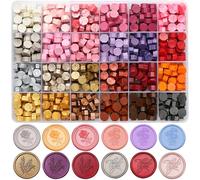 24 Colors Wax Seal Beads 600Pcs, Multicolor Wax for Stamp Seals, Octagon Sealing Beads for Wedding Invitation, Envelope, DIY Crafts, Gift Idea (24 Romantic Colors)