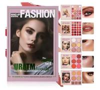 24-Colour Eyeshadow Palette, 5-Layer Book-Style Makeup Palette with 67 Pro Shades, Professional Makeup Set with Matte & Shimmer Eyeshadows, Blushes, Highlighters (Rose Bloom)