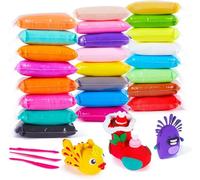 24 Colours Air Dry Clay - Ultra Light Modelling Clay for Kids & Artists, Non-Toxic Magic Clay with Tools, Creative DIY Crafts, Birthday Gifts for Children, UKCA Certified