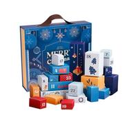 24-compartment Folding Christmas Countdown Gift Box, Cosmetics Arrival Day | Holiday Countdown Calendar With 24 Fillable Box For Men Women Kid Festival Office Table Room