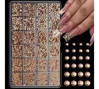 24 Compartments Colorful Resin Nails Diamonds with Various Styles for Home Salon and Party Use Resin Nails Decorations Set