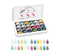 24 Compartments Nail Palette Gradient No Wipe Off