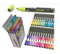 24 Confetti Colors Acrylic Paint Pens Markers Set 3mm Medium Tip, Rock Painting, Glass, Mugs, Wood, Metal, Canvas, Pottery, Plastic, DIY Projects, Illustration. Non Toxic, Waterbased, Quick Drying
