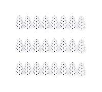 24 Count Matte Press On Nails Black Dots On White Base Fashion Artificial Nails Multiple Sizes For Various Occasions White Black Dot Press On Nail