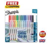 24 Count Ultra Fine Permanent Markers - Mystic Gem Colors for Creative Minds