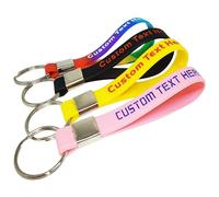 24 Custom Keychains Silicone Personalized Keychains Bulk Customized Keyrings for Events, Awareness, Motivation Customizable, Optional, Medium