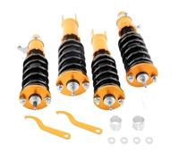 24 Damper Adjustable Coilovers Compatible With Honda Civic/CRX 1988-1991 EE EF EC Shock Spring Strut Compatible With Honda Civic 1992-1995 EJ(Gold)