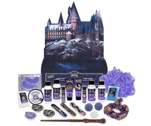 24 Day Advent Calendar, Harry Potter Hogwarts Bath & Body Cosmetics Edition | Set Includes Foot Lotion, Bubble Bath, Clay Masks, Bath Milk, Bath Salts, Bath Fizzers, Lip Balms, Body Lotion and Many More