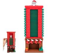 24-Day Advent Calendar, Santa Chimney Countdown to Christmas Calendar | Classic Fireplace Holiday Display, Pull-Tab Interactive Tabletop Ornament, Perfect Christmas Decor and Stocking Stuffer