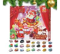 24-Day Backward Car - Fun Interactive Holiday Set with Small Cars - Advent Vehicles Set for Children and Early Childhood - For Family Friends Girls Children Adolescents