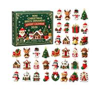 24-Day Christmas Advent Calendar, Mini Brick Advent Calendar 2026，2D | Unique Buildable Mini Builds, Hanging Loops Included, Christmas Tree & Garland Display, Holiday Countdown Gift for Adults