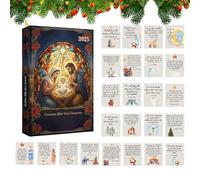 24 Day Christmas Countdown - Nativity Verse Pendant Ornament Holiday Decorative Countdown | Seasonal Celebration Decoration Display