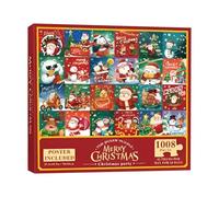 24 Day Christmas Puzzle Calendar - Holiday Countdown Activities, Festive Scenes Set | Seasonal Brain Teaser, Adventure Game, Educational Puzzle, Decoration Pack