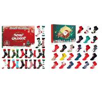 24-Day Christmas-Themed Sock Advent Calendar:Ankle Socks