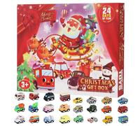 24 Day Countdown Car Small Interactive Set of Cars and Trucks - Reversing Vehicles for Christmas Stocking, for Family, Friends, Girls, Teenagers, Sons