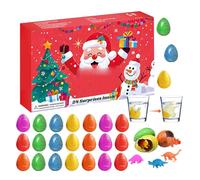24 Day Dinosaur Countdown Calendar - Christmas Advent Toy Collection, Creative Animal Egg Figures | Attractive Festive Educational Gift for Kids Teens Holiday School Party Activity and Display