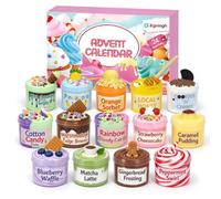 24-Day DIY Slime Advent Calendar, Pink Christmas Countdown Box | Dessert-Inspired Design, 24 Numbered Surprises for a Playful Christmas Countdown