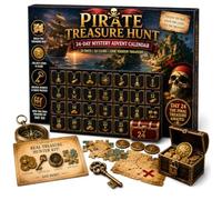 24-Day Mystery Adventure Advent Calendar，Treasure Hunt | Christmas Puzzle Game with 6 Story Themes Open A New Discovery Every Day Escape Room Countdown Gift for Family Teens & Adults