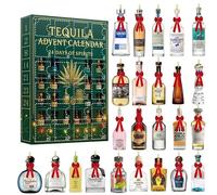 24-day surprise Tequila Countdown Calendar Gift Box，Arrival Calendar Tequila Blind Box,2D acrylic Arrival Calendar 2025, providing creative gifts for adults and teenagers during the Christmas holiday