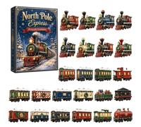 24 Day Vehicle Advent Calendar with 2D Acrylic Transport Pendants