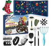 24 Days Christmas Advent Calendar - Outdoor Survival Adventure Tool Kit, Surprise Gift Box