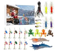 - 24 Days Christmas Advent | Kit of Baits for Freshwater and Perch Trout Bull Men Boys Lake Stream River Outdoor