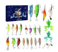 24 Days Christmas Countdown Fish Tackle Set, Fishing Advent Calendar 2024 for Adults & Teens