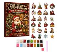 24 Days Diamond Painting Art Advent Calendar, Xmas Advent Calendar (#A)