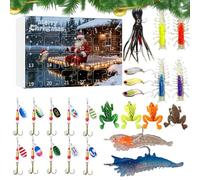 24 Days Fishing Lures - | Advent Fishing Lures Set | For Fisherman Men Teens Dad Husband Friend Freshwater Saltwater Trout Bar Rivers Lakes Streams