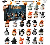 24 Days Halloween Countdown Calendar 24 Pieces 3D Small Gnome ration