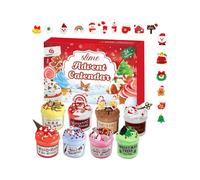 24 Days Of Slime And Kit 24 Days Christmas Countdown Calendar Butter Slime Stress Relief Toys Countdown Calendars 24