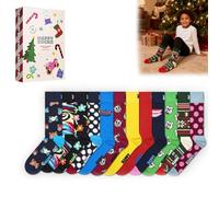 24 Days Socks Advent Calendar Gift Set, Christmas Sock Advent Calendar 2025, Surprise Christmas Countdown Calendar Socks Gifts Box for Men Women (12 Pairs)
