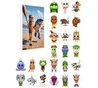 24 Days Unique Surprise Gift Box with Fun Creative Ornaments Funny Italian Brainrots Meme Figurine Tralaleros Tralalas Desk Decor for Holiday Celebrations
