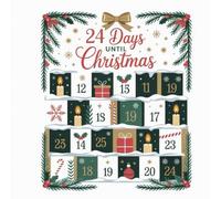 24 Days Until Christmas: Coloring book for children, in the style of an Advent calendar