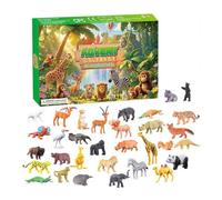 24 Days Wild Animals Christmas Advent Calendar 2026, Xmas Countdown Toy Set | 2026 Christmas Surprise Calendar, Collectible Mini Figures For Tabletop Display Halloween Party Decor