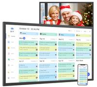 24" Digital Calendar Picture-Frame for-Wall-Planner - Interactive Display Electronic Calendar Picture Frame, Star Reward, Chore Chart, Sync Google iCloud Outlook Calendar, Wall Mount, Gift for Mom Dad