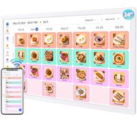 24" Digital Calendar Picture-Frame for-Wall-Planner - Touchcreen Interactive Electronic Calendar Display, Chore Chart, Star Reward, Sync Google iCloud Outlook Via APP, Wall Mount, Gifts for Mom Dad