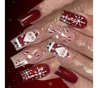 24 Divisions Frame Rate Hoofs Christmas Theme Santa Ice Scintillate Denial Tools Required ABS Substance for Women Females Snowflake Scintillate Frame Rate Hoofs