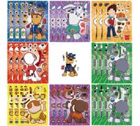 24 DIY Make a Face Stickers - Removable Cartoon Sticker Sheets for Boys & Girls - Birthday Party Favor & Craft Supplies
