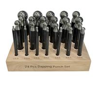 24 Doming Punch Set made of Steel Dapping craft metal working tool 2.3-25mm face