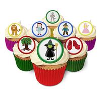 24 Edible Pre-Cut Wafer Round Cake Toppers: Wizard of Oz