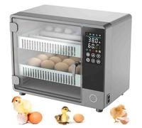 24 Egg Incubator, 50W Incubators for Hatching Eggs, Fully Automatic Flip Egg Incubators, Led Egg Light, Automatic Temperature, Dual Power Mode, Suitable for Chicken, Duck, Quail and Goose