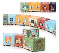 24 Empty Advent Calendar Boxes to Fill, DIY Christmas Train Advent Calendar Boxes, Personalized Advent Calendars Christmas Countdown Gift Boxes for Kids Adults, XMAS Decor - Unique Train Shaped