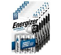 24 Energizer Ultimate Lithium AA Batteries - Long Lasting Stylus Batteries for Devices Flashlights Toys and Cameras