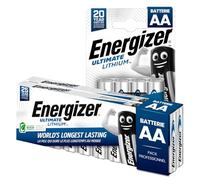 24 Energizer Ultimate Lithium AA Batteries - Long Lasting Stylus Batteries for Devices Flashlights Toys and Cameras