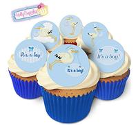 24 Fabulous Edible Wafer Cake Toppers: Stork- It’s a Boy!