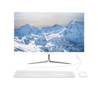 24" FHD All-in-One Desktop Computer, N5095 8GB RAM, 512GB SSD, Intel Quad-Core, Wired Keyboard & Mouse, RGB Speaker, White (N5095/8G/512G)