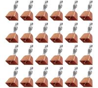 24 Fishing Alert Bells With Metal Clamp Clips, Rod Tip Bite Alarms For Catfish And Bait, Copper Square Bells And Strong Spring Clamp, Dimensions 1 X 1.3 X 2.6 In
