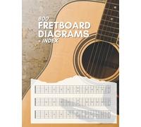 24 Fret - Blank Fretboard Diagrams for Guitar- With Index [6 String, 8.5”x11”, 800 total diagrams]